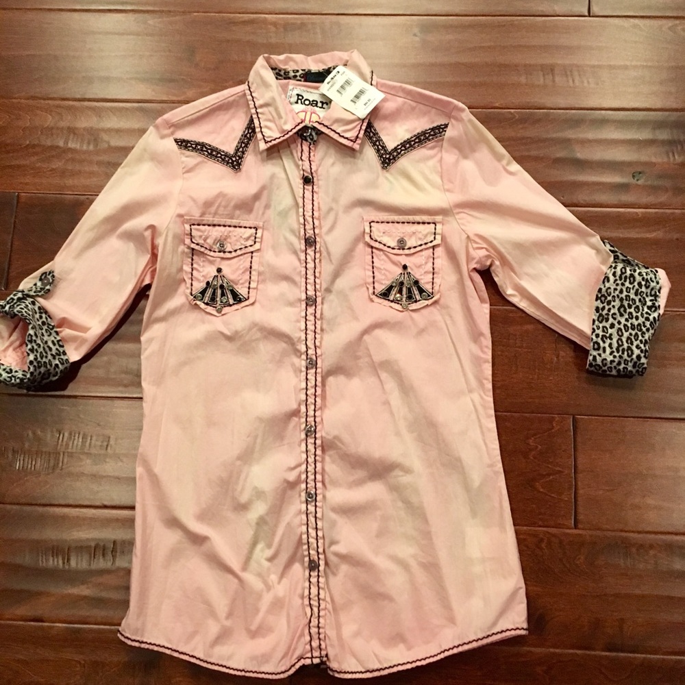 ROAR WOMENS WESTERN SHIRT ...SZ L...NWT - Picture 2 of 8